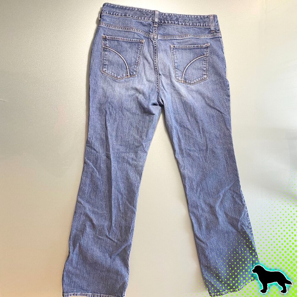 Eddie Bauer Classic Fit Jeans Denim Size 12 R 1% Spandex Mid Rise - Picture 2 of 7